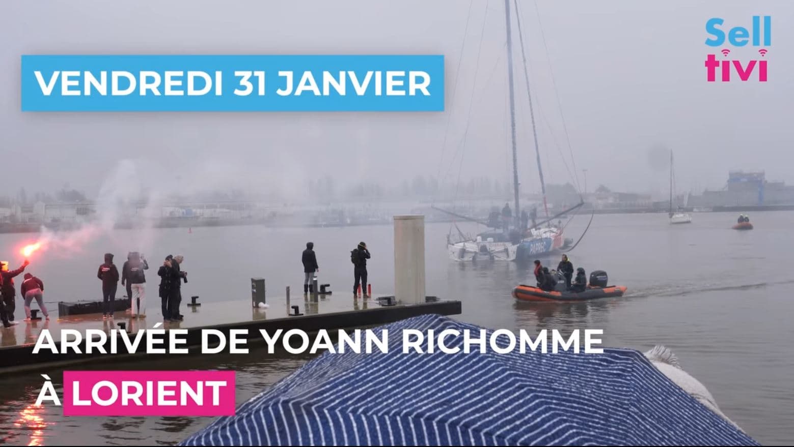 Retour en images : Arrivée de Yoann Richomme à Lorient