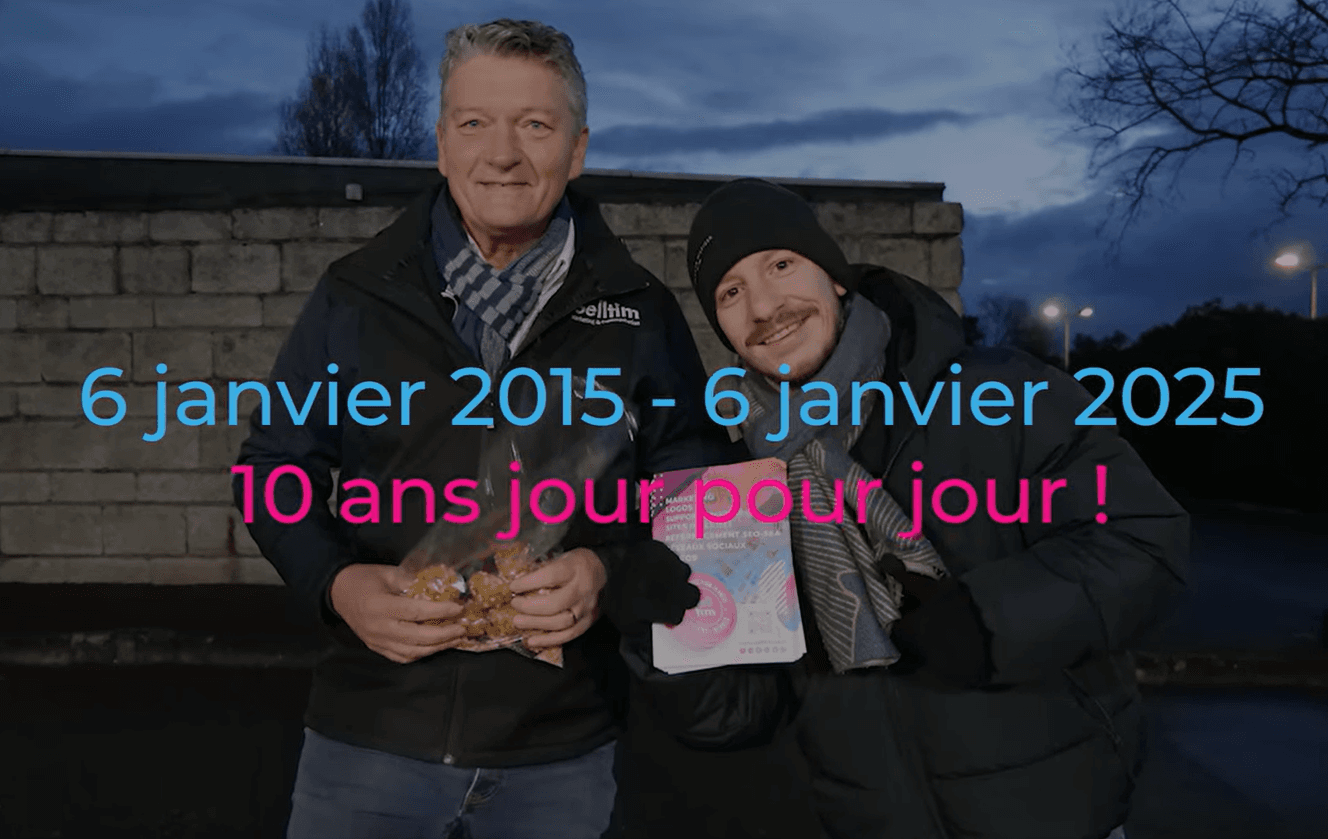 Pascal et benoît distribuent des chouquettes pour les 10 ans de Selltim